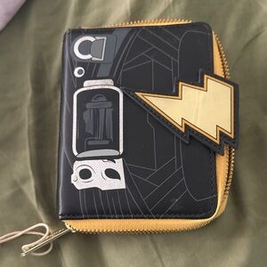 DC Loungefly Black and Gold Lightning Wallet